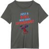 imageMarvel SpiderMan Classic Just A Girl Who Loves SpiderMan TShirtAsphalt Grey