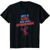 imageMarvel SpiderMan Classic Just A Girl Who Loves SpiderMan TShirtBlack