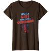 imageMarvel SpiderMan Classic Just A Girl Who Loves SpiderMan TShirtBrown