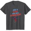 imageMarvel SpiderMan Classic Just A Girl Who Loves SpiderMan TShirtDark Heather Grey