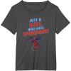 imageMarvel SpiderMan Classic Just A Girl Who Loves SpiderMan TShirtDark Heather Grey