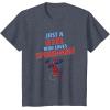 imageMarvel SpiderMan Classic Just A Girl Who Loves SpiderMan TShirtHeather Blue