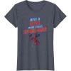imageMarvel SpiderMan Classic Just A Girl Who Loves SpiderMan TShirtHeather Blue