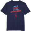 imageMarvel SpiderMan Classic Just A Girl Who Loves SpiderMan TShirtNavy Blue