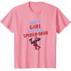 imageMarvel SpiderMan Classic Just A Girl Who Loves SpiderMan TShirtPink