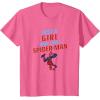 imageMarvel SpiderMan Classic Just A Girl Who Loves SpiderMan TShirtPink Heather