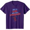 imageMarvel SpiderMan Classic Just A Girl Who Loves SpiderMan TShirtPurple