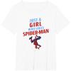 imageMarvel SpiderMan Classic Just A Girl Who Loves SpiderMan TShirtWhite