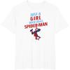 imageMarvel SpiderMan Classic Just A Girl Who Loves SpiderMan TShirtWhite