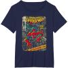 imageMarvel SpiderMan Comic Book Anniversary Short Sleeve TShirtNavy Blue