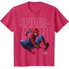 imageMarvel SpiderMan Homecoming Outlined Epic Jump Pose TShirtRed Heather
