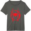 imageMarvel SpiderMan Into the SpiderVerse Red Icon TShirtAsphalt Grey