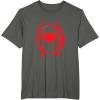 imageMarvel SpiderMan Into the SpiderVerse Red Icon TShirtAsphalt Grey