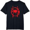 imageMarvel SpiderMan Into the SpiderVerse Red Icon TShirtBlack