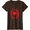 imageMarvel SpiderMan Into the SpiderVerse Red Icon TShirtBrown