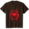 imageMarvel SpiderMan Into the SpiderVerse Red Icon TShirtBrown