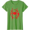 imageMarvel SpiderMan Into the SpiderVerse Red Icon TShirtGrass Green