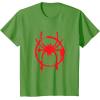 imageMarvel SpiderMan Into the SpiderVerse Red Icon TShirtGrass Green