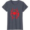 imageMarvel SpiderMan Into the SpiderVerse Red Icon TShirtHeather Blue