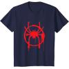 imageMarvel SpiderMan Into the SpiderVerse Red Icon TShirtNavy Blue