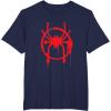 imageMarvel SpiderMan Into the SpiderVerse Red Icon TShirtNavy Blue