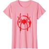 imageMarvel SpiderMan Into the SpiderVerse Red Icon TShirtPink