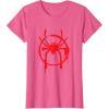 imageMarvel SpiderMan Into the SpiderVerse Red Icon TShirtPink Heather