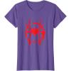 imageMarvel SpiderMan Into the SpiderVerse Red Icon TShirtPurple Heather