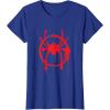 imageMarvel SpiderMan Into the SpiderVerse Red Icon TShirtRoyal Blue