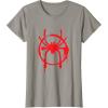 imageMarvel SpiderMan Into the SpiderVerse Red Icon TShirtSlate Grey