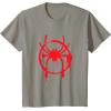imageMarvel SpiderMan Into the SpiderVerse Red Icon TShirtSlate Grey
