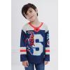 imageMarvel SpiderMan Mesh Hockey Jersey Long Sleeve TShirt Toddler to Big Kid Sizes 2T  1820Blue