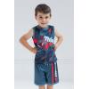 imageMarvel SpiderMan Miles Morales Hulk Mesh Jersey Tank Top Shirt and Basketball Shorts Toddler to Big Kid Sizes 2T  1820Black