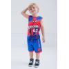 imageMarvel SpiderMan Miles Morales Hulk Mesh Jersey Tank Top Shirt and Basketball Shorts Toddler to Big Kid Sizes 2T  1820Red  Blue