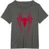 imageMarvel SpiderMan Red Spider Vintage Comic Icon TShirtAsphalt Grey