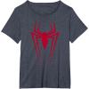 imageMarvel SpiderMan Red Spider Vintage Comic Icon TShirtHeather Blue