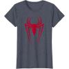 imageMarvel SpiderMan Red Spider Vintage Comic Icon TShirtHeather Blue