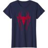 imageMarvel SpiderMan Red Spider Vintage Comic Icon TShirtNavy Blue
