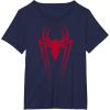 imageMarvel SpiderMan Red Spider Vintage Comic Icon TShirtNavy Blue