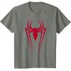 imageMarvel SpiderMan Red Spider Vintage Comic Icon TShirtOlive Heather
