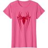 imageMarvel SpiderMan Red Spider Vintage Comic Icon TShirtPink Heather