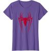 imageMarvel SpiderMan Red Spider Vintage Comic Icon TShirtPurple Heather