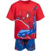 imageMarvel SpiderMan TShirt and French Terry Shorts Outfit Set Toddler to Big Kid Sizes 2T  1012Blue  Red