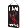imageMarvel SpiderMan Upside Down Hanging Wood Wall Decor  I Am Amazing  Fun SpiderMan Sign for Movie Room or Kids BedroomBlue