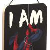 imageMarvel SpiderMan Upside Down Hanging Wood Wall Decor  I Am Amazing  Fun SpiderMan Sign for Movie Room or Kids BedroomBlue
