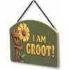 imageMarvel SpiderMan Upside Down Hanging Wood Wall Decor  I Am Amazing  Fun SpiderMan Sign for Movie Room or Kids BedroomGreen