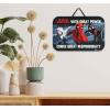 imageMarvel SpiderMan Upside Down Hanging Wood Wall Decor  I Am Amazing  Fun SpiderMan Sign for Movie Room or Kids BedroomRed
