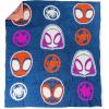 imageMarvel Spidey ampamp His Amazing Friends Ghost Spider Feather Knit Fluffy Throw Blanket  Gwen Stacy Fuzzy Blanket Measures 50 x 60 inch Super Soft Lightweight BeddingBlue  Spidey and Friends