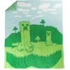 imageMarvel Spidey ampamp His Amazing Friends Ghost Spider Feather Knit Fluffy Throw Blanket  Gwen Stacy Fuzzy Blanket Measures 50 x 60 inch Super Soft Lightweight BeddingGreen  Minecraft