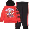 imageMarvel Spidey and His Amazing Friends Boys 2 Piece Fleece Set  Spiderman Zip Up Hoodie and Joggers 2Pack Bundle for KidsBlack  Red
